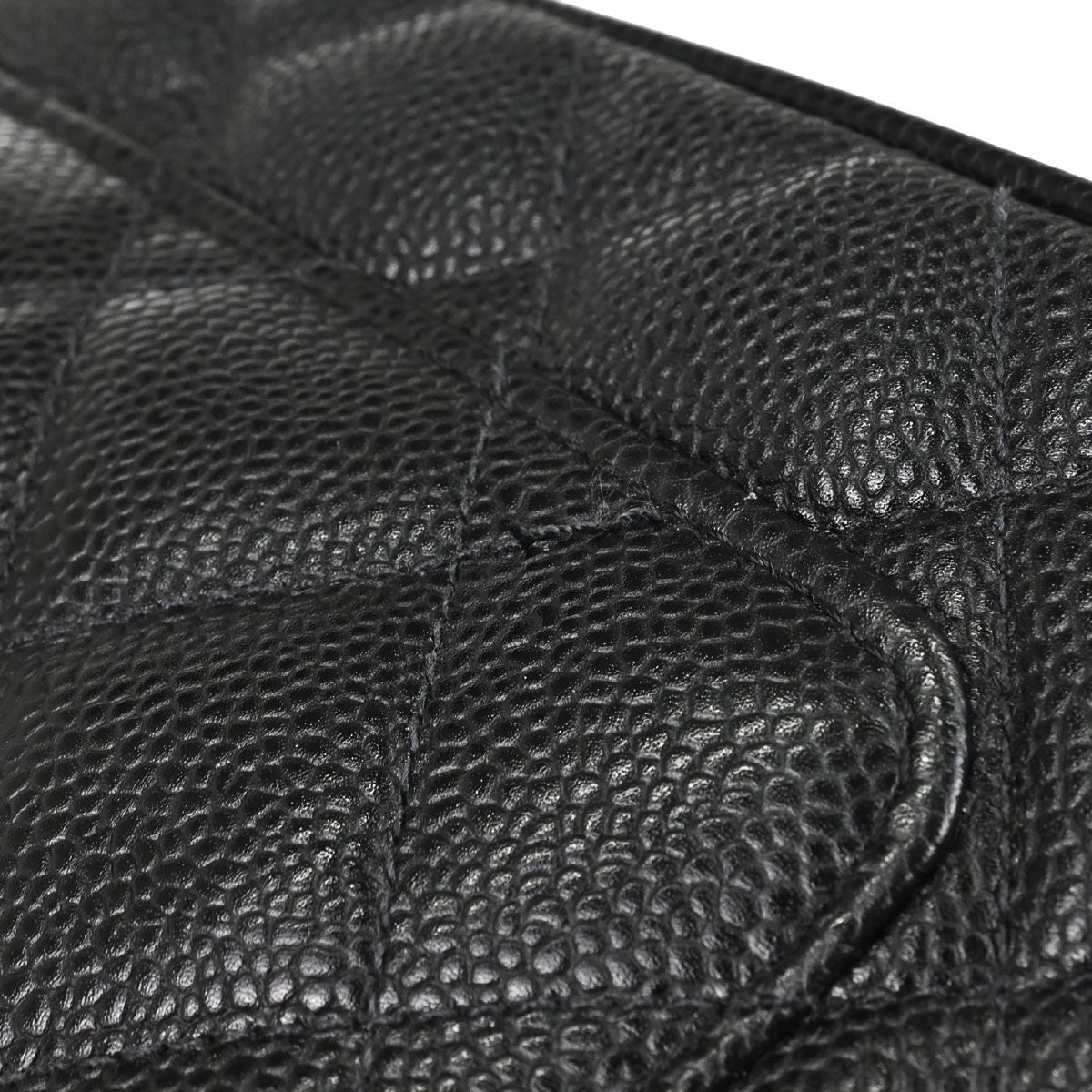 Chanel Medallion Tote Quilted Caviar Black Calfskin Tote Bag Bag (Pre-Owned)