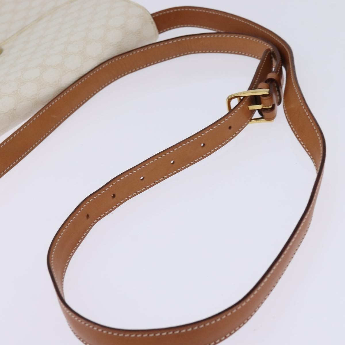 Celine Macadam Shoulder Pvc Leather White Canvas Bag (Pre-Owned)