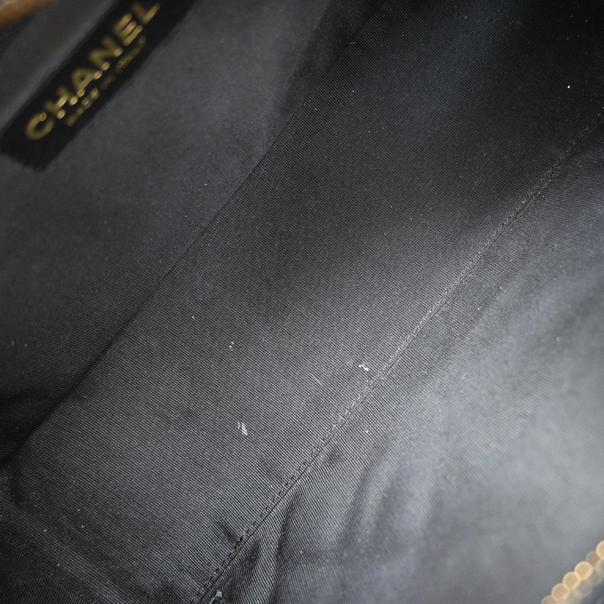 Chanel Timeless Cc Bowler Quilted Caviar Black Leather Handbag (Pre-Owned)
