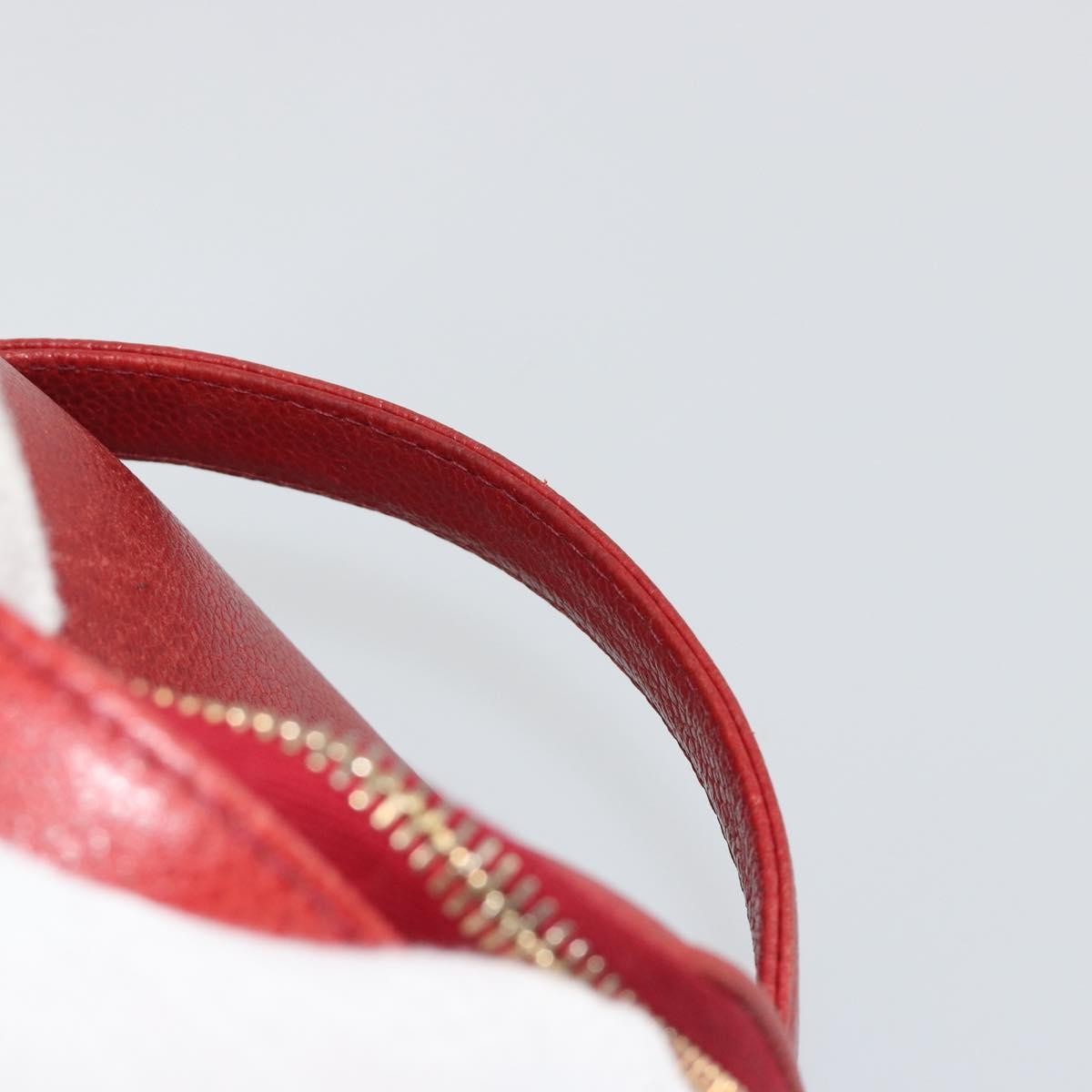 Chanel Vintage Timeless Cosmetic Case Caviar Red Leather Clutche & Pouche Bag (Pre-Owned)