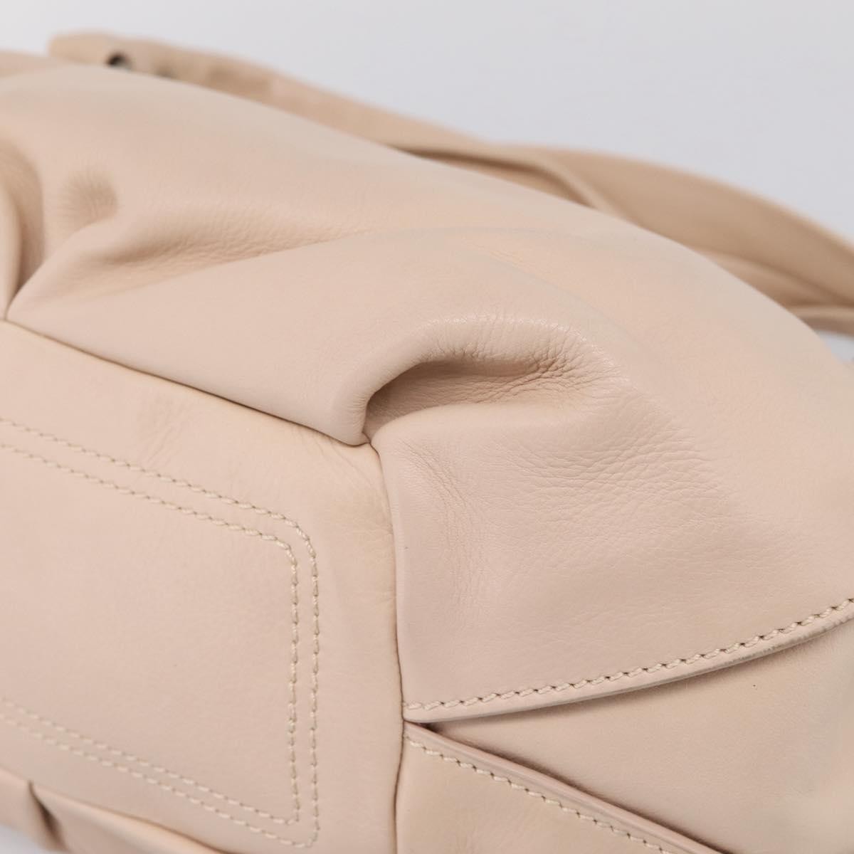Celine Bittersweet Leather Beige Leather Handbag (Pre-Owned)