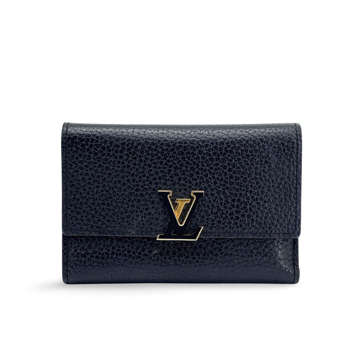 Louis Vuitton Capucines Taurillon Leather Black Leather Wallets Accessory (Pre-Owned)
