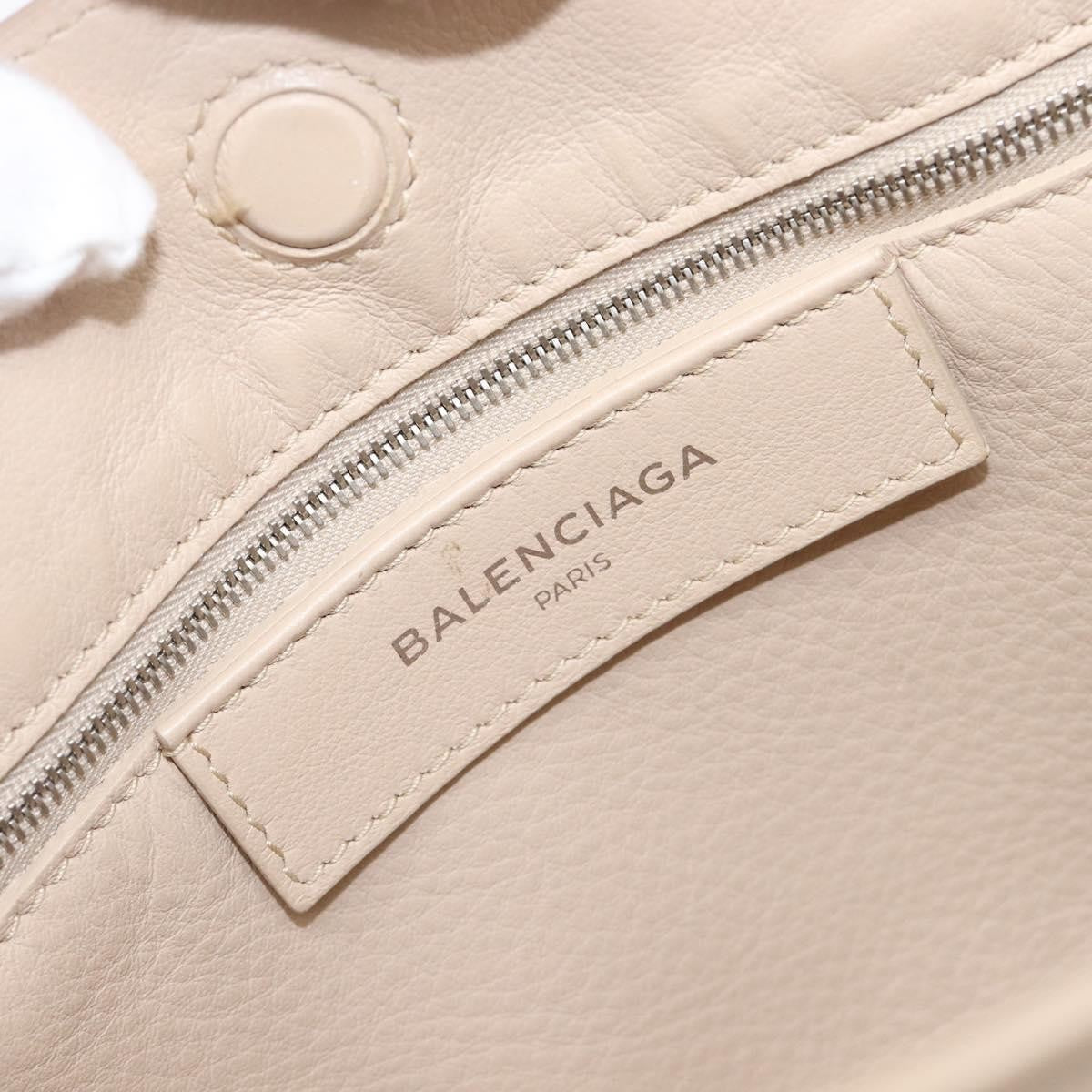 Balenciaga Papier A4 Zip Around Classic Studs Leather Gray Leather Handbag (Pre-Owned)