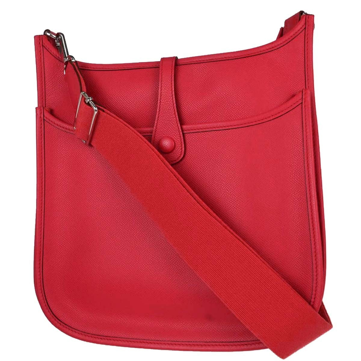 Hermes Evelyne Bag Gen Iii Epsom Red Leather Shoulder Bag Bag (Pre-Owned)