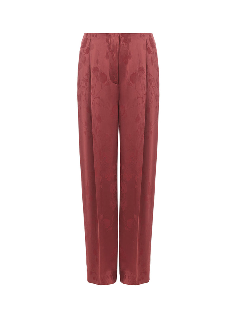 Lardini Elegant Bordeaux Palazzo Women's Trousers