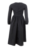 Lardini Chic Black V-Neck Long Women's Dress