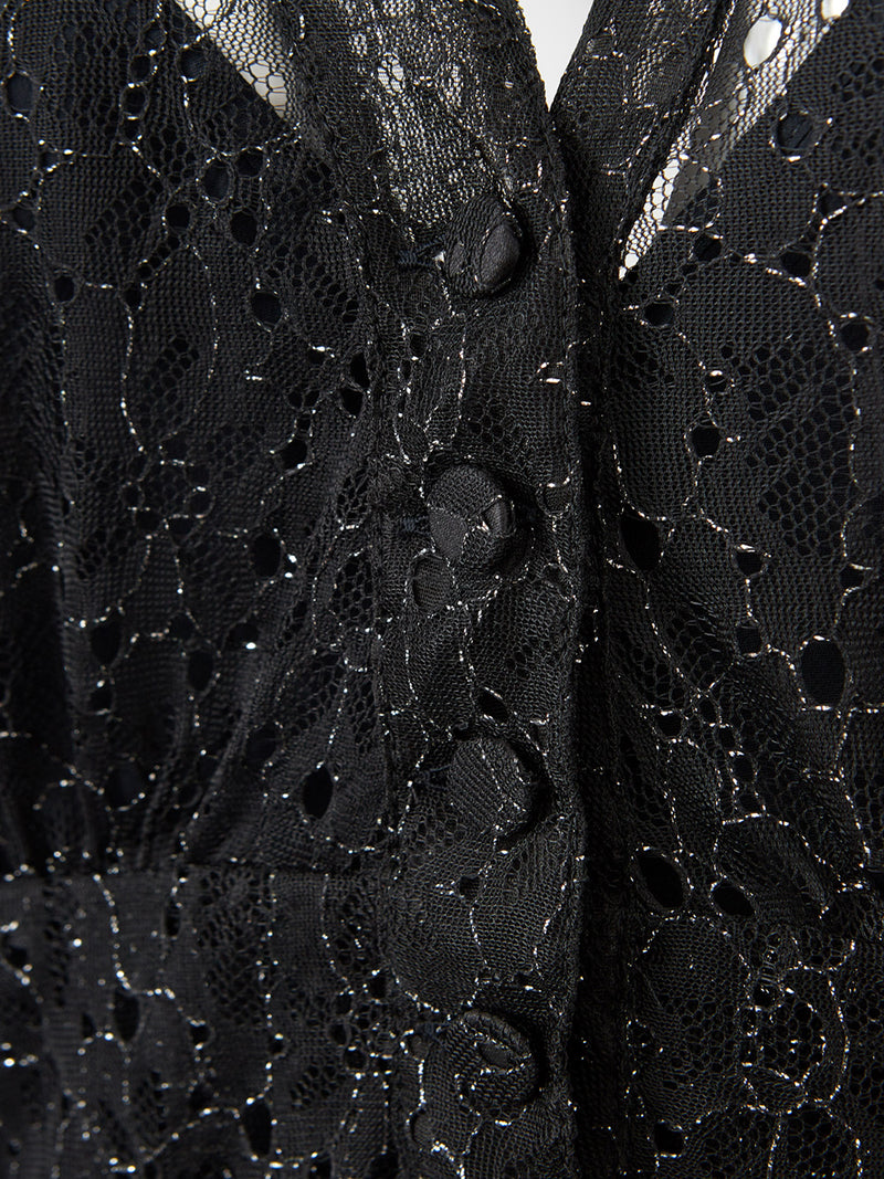 Lardini Black Long Embellished Dress with Women's petticoat