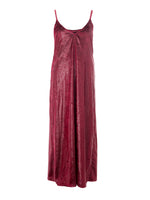 Lardini Bordeaux Straps Long Velvet Women's Dress