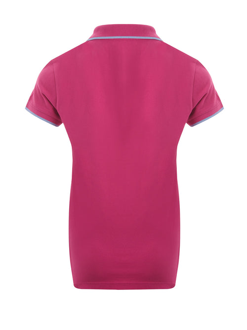 Kenzo Cotton Piquet Polo in Pink with Tiger Women's Embroidery