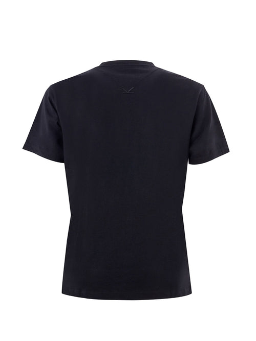 Kenzo Black Cotton T-Shirt with Multicolor Come Out Men's Print