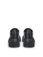Casadei Elevate Your Style: Black Leather Maxi Platform Women's Sneakers