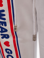 GCDS Jogging White Sweatpants with Women's Logo