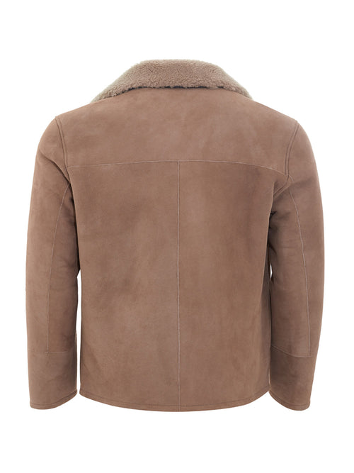 Herno Brown Sheepskin Men's Jacket