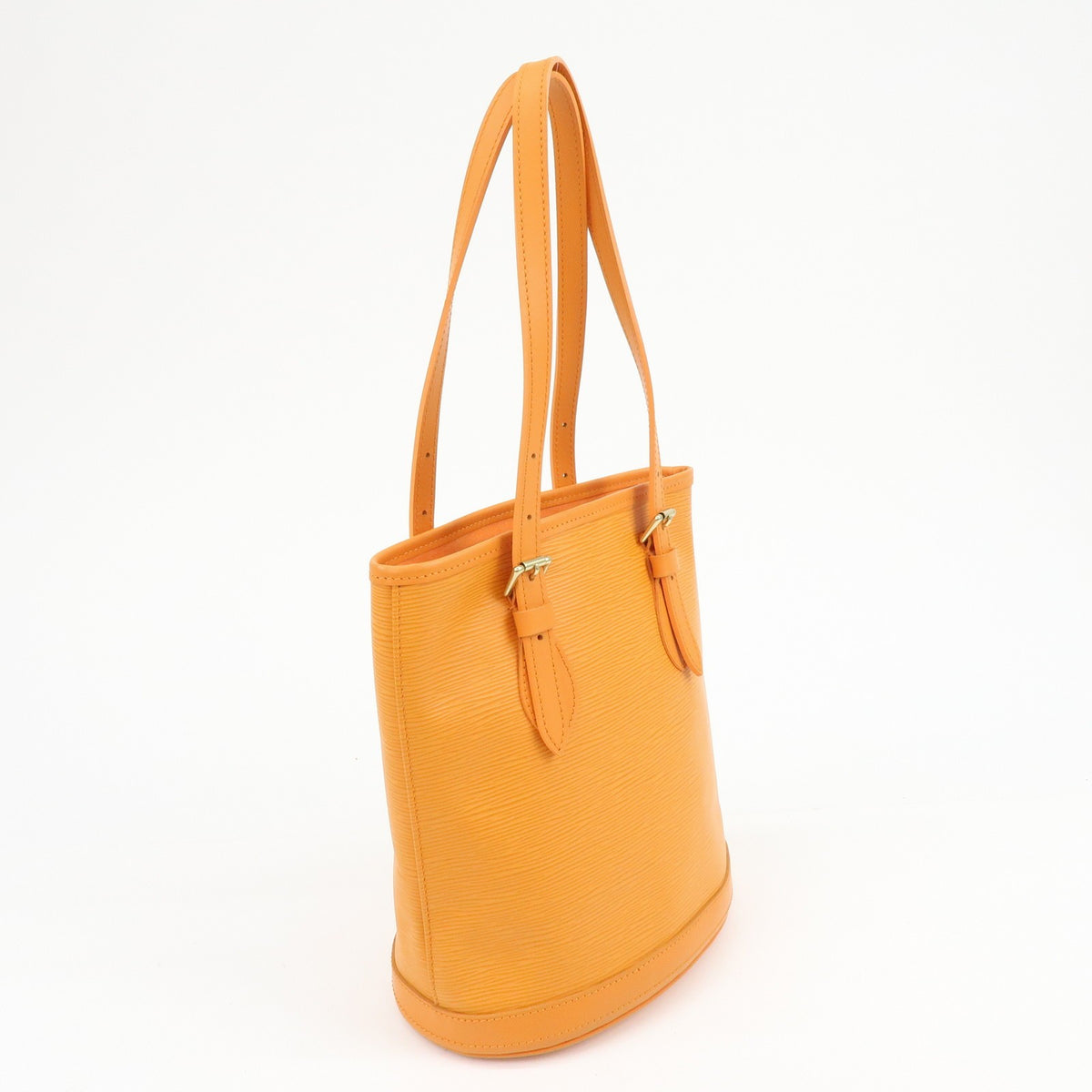Louis Vuitton Petit Bucket Epi Leather Orange Leather Handbag (Pre-Owned)