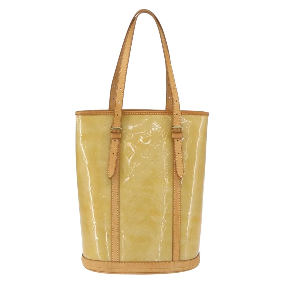 Louis Vuitton Bucket Monogram Vernis Beige Patent_Leather Shoulder Bag Bag (Pre-Owned)