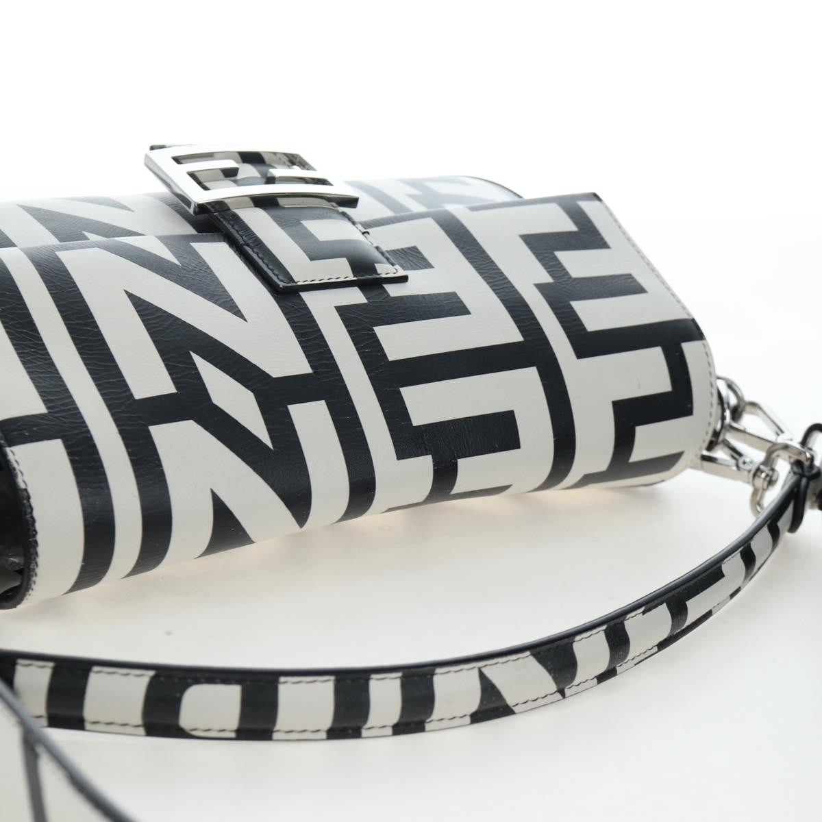 Fendi X Marc Jacobs Baguette Nm Printed Leather Black Leather Handbag (Pre-Owned)