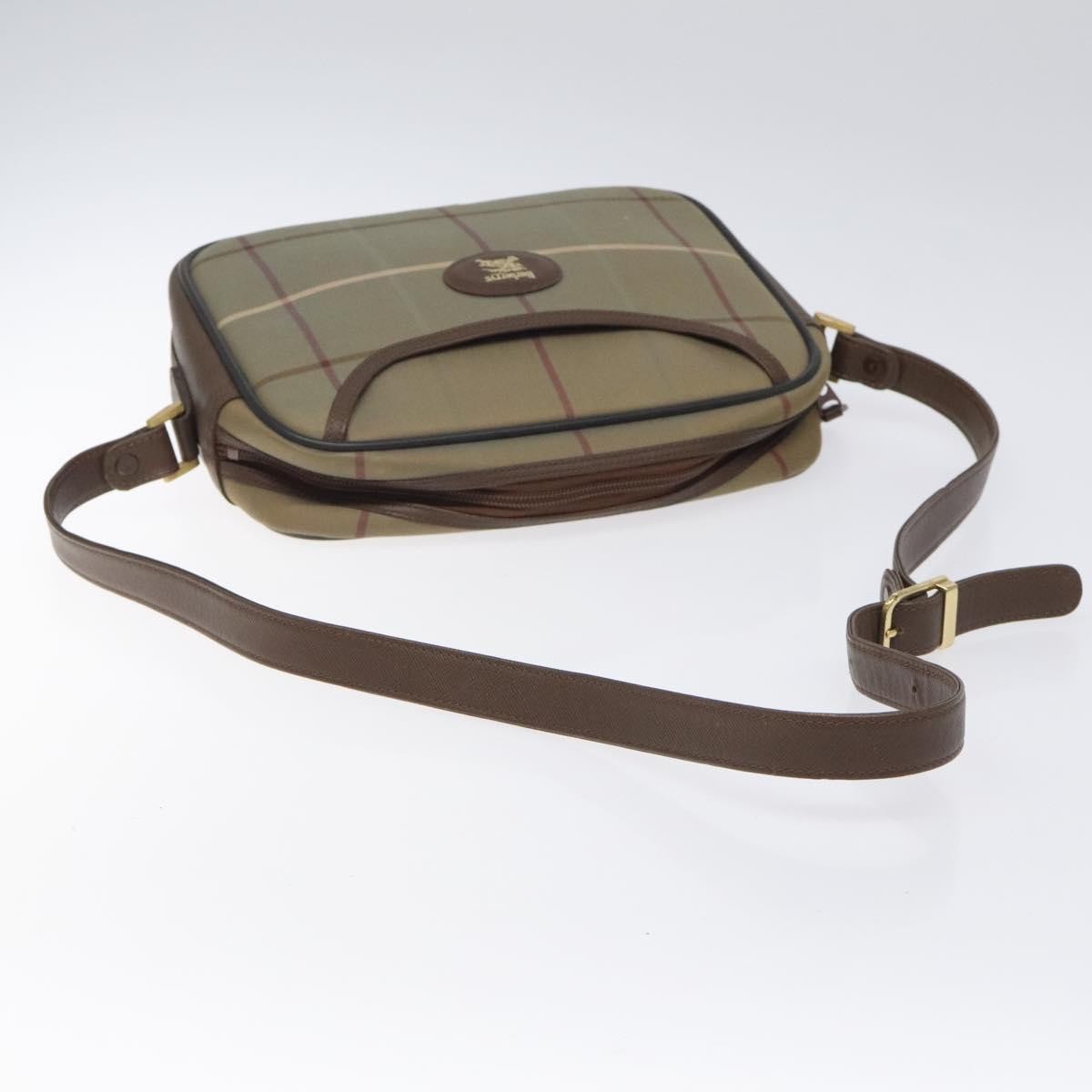 Burberry Nova Check Canvas And Leather Beige Canvas Shoulder Bag Bag (Pre-Owned)
