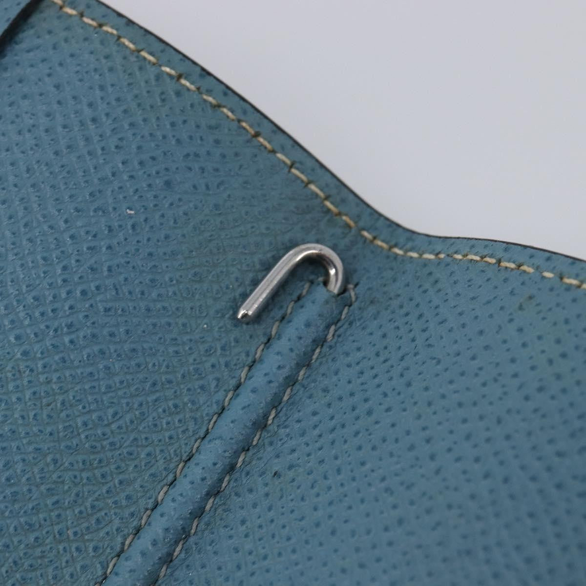 Hermes Vision Agenda Cover Leather Blue Leather Briefcase Bag (Pre-Owned)