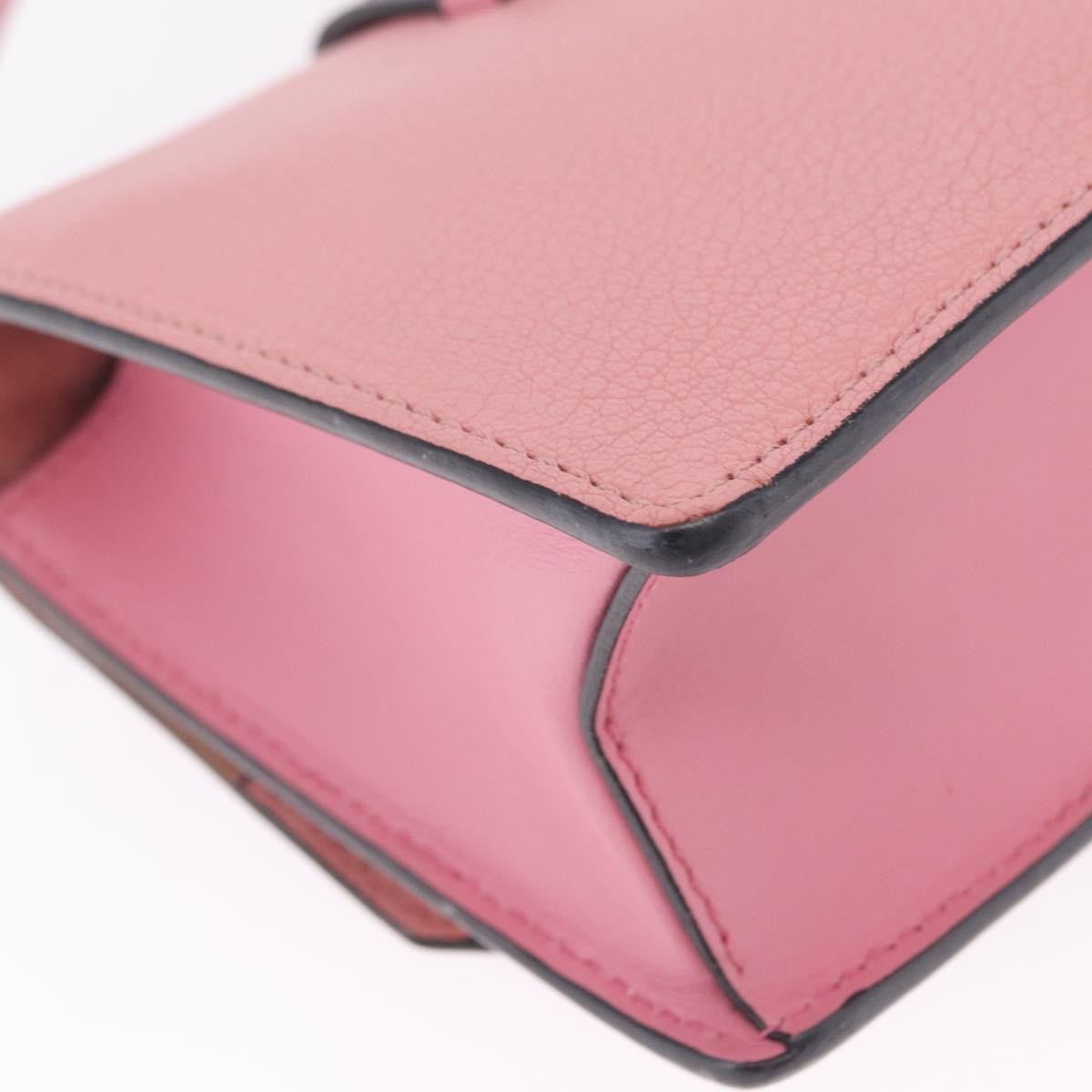 Miu Miu Madras Crystal Flap Leather Pink Leather Crossbody Bag Bag (Pre-Owned)