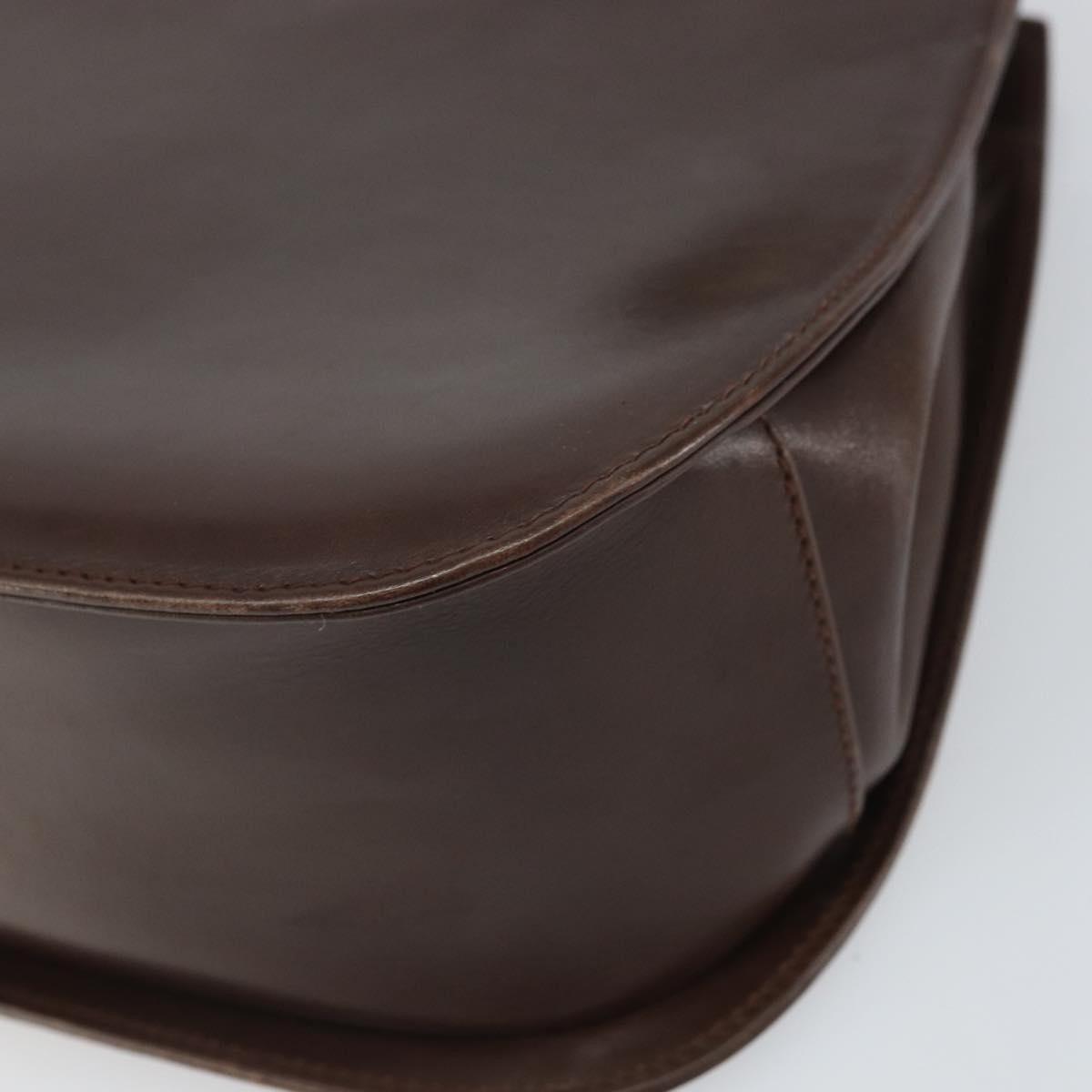 Salvatore Ferragamo Gancini Leather Brown Leather Handbag (Pre-Owned)