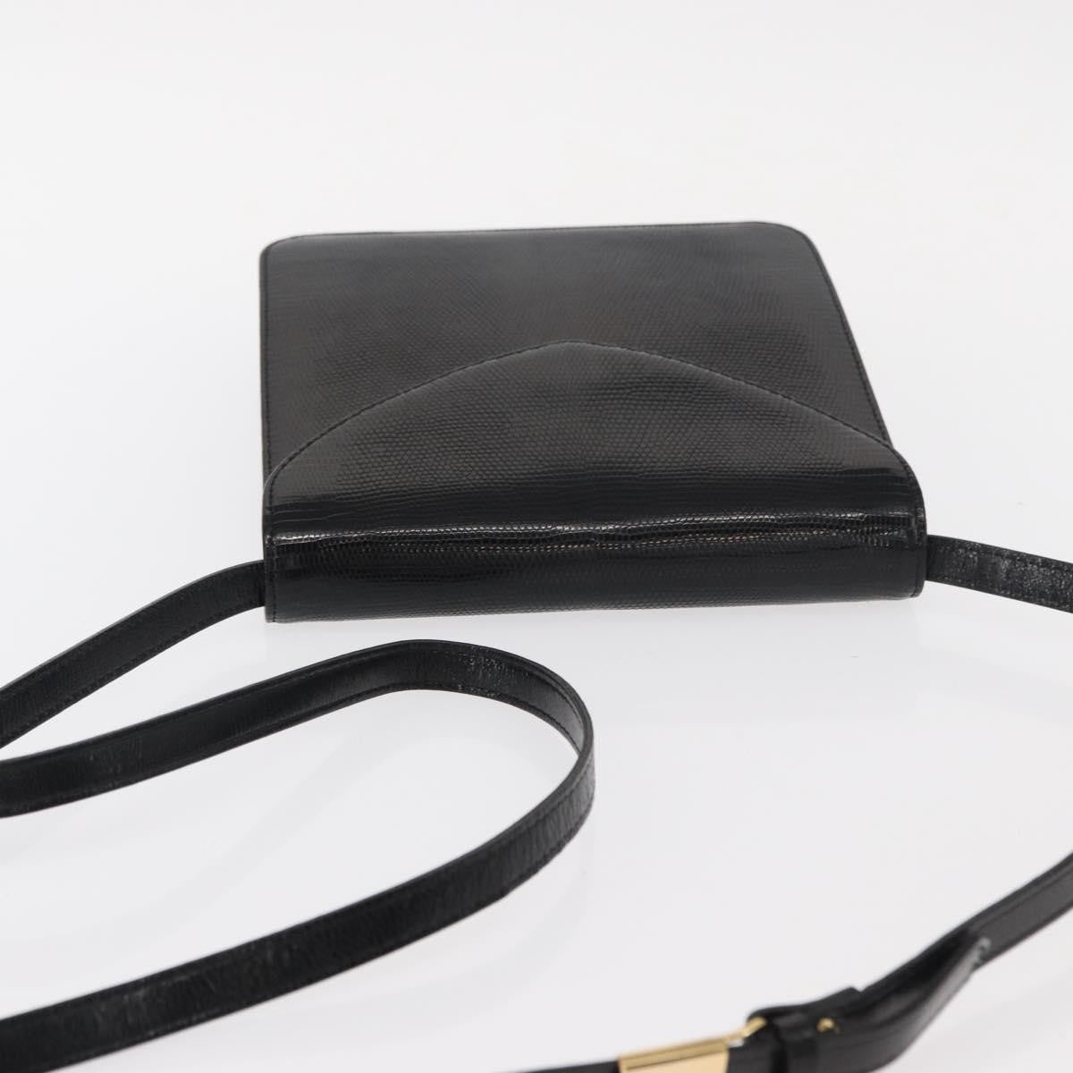 Saint Laurent Vintage Leather Black Leather Shoulder Bag Bag (Pre-Owned)