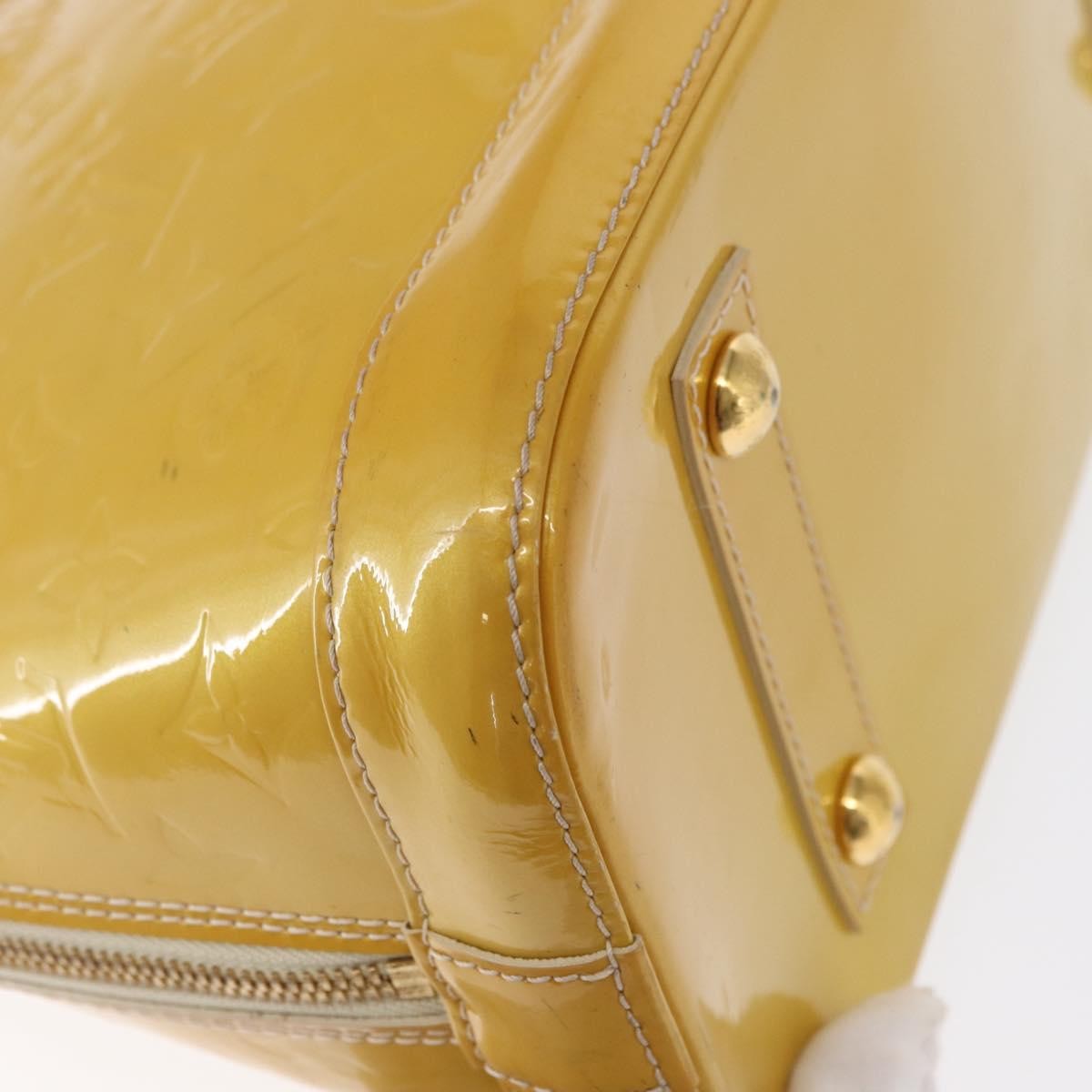 Louis Vuitton Alma Patent Leather Yellow Patent_Leather Handbag (Pre-Owned)