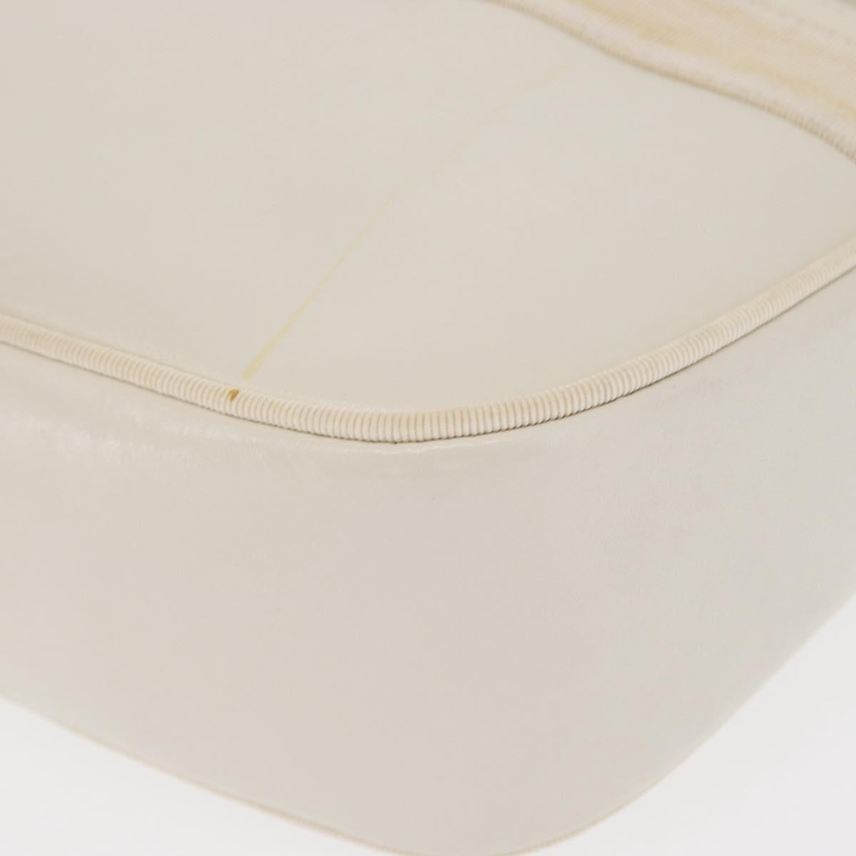 Salvatore Ferragamo Vala Leather White Leather Shoulder Bag Bag (Pre-Owned)