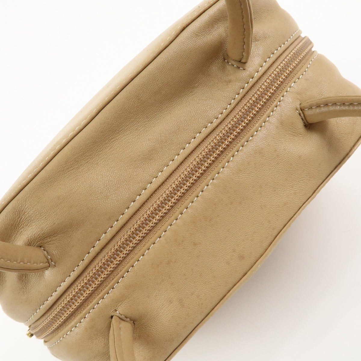 Loewe Vintage Anagram Leather Beige Leather Handbag (Pre-Owned)