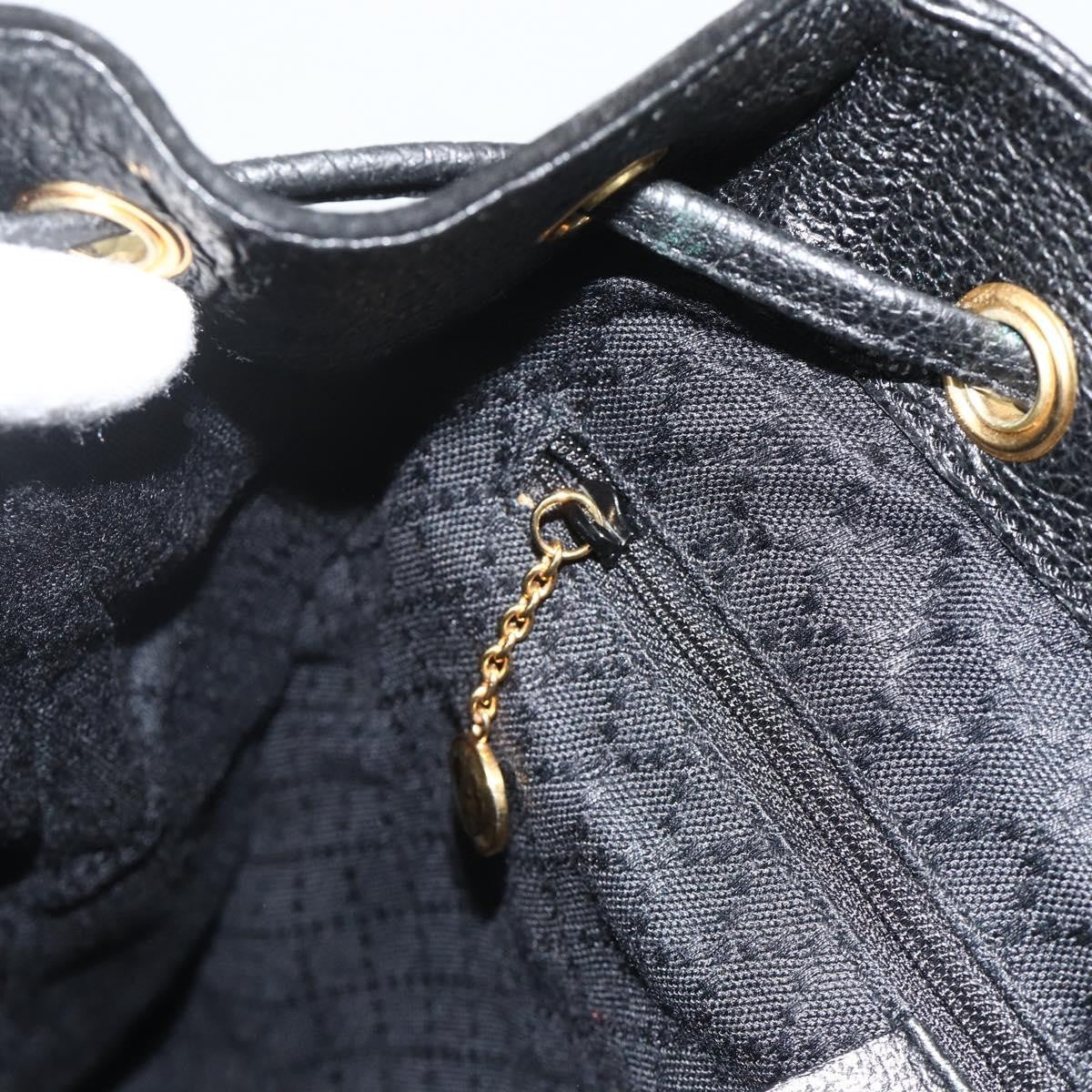 Gucci Vintage Bamboo Suede Black Suede Backpack Bag (Pre-Owned)