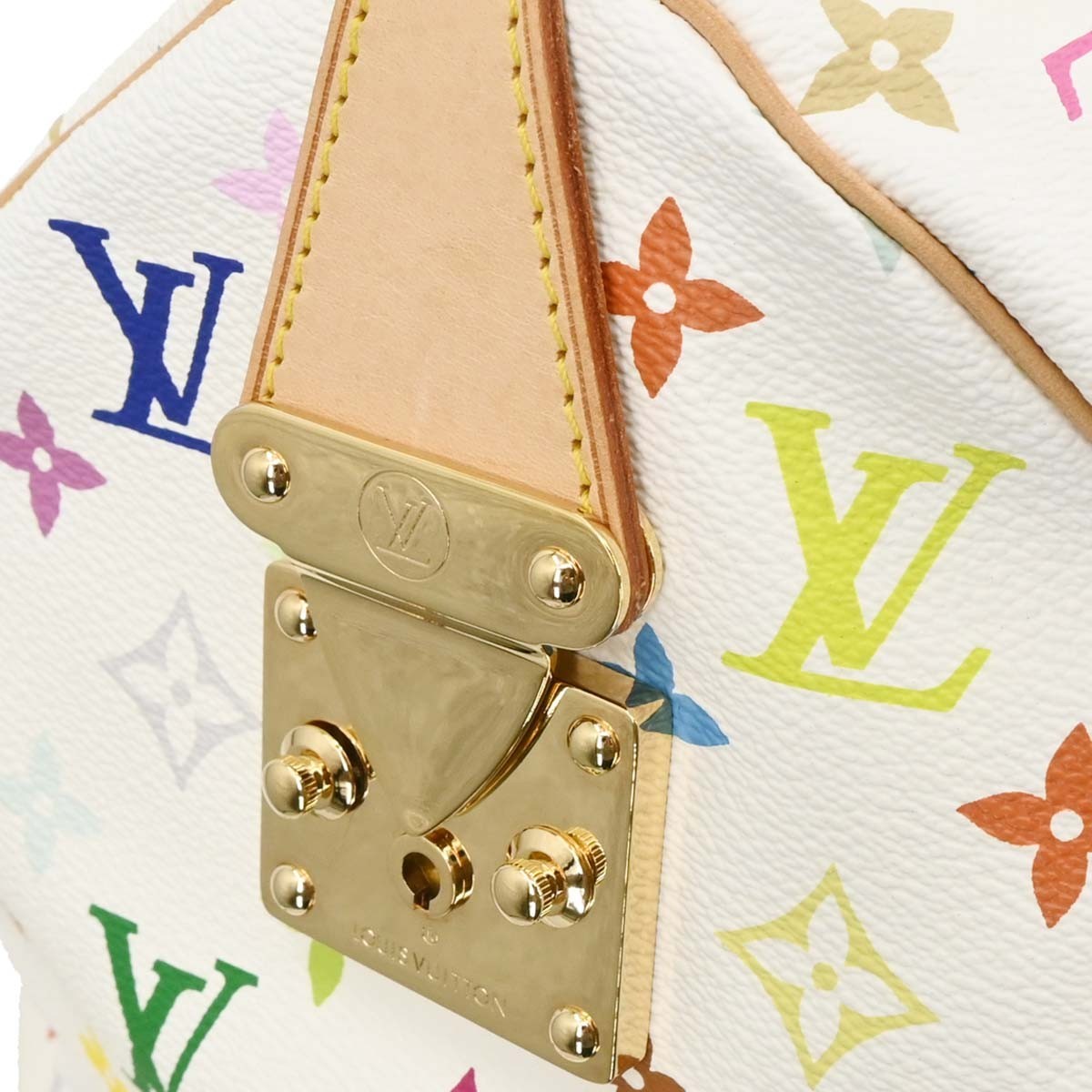Louis Vuitton Keepall Monogram Multicolor White Canvas Travel Bag Bag (Pre-Owned)