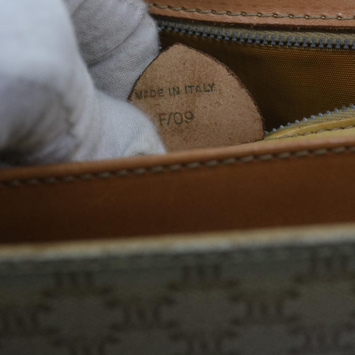 Celine Vintage Macadam Canvas Beige Canvas Shoulder Bag Bag (Pre-Owned)