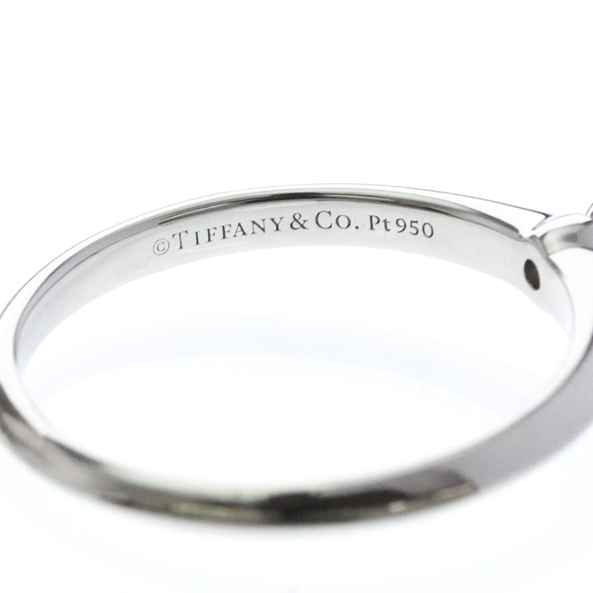 Tiffany & Co. Tiffany Setting Solitaire Platinum With Rbc Diamond G/Vvs2 Silver Platinum Ring Jewelry (Pre-Owned)
