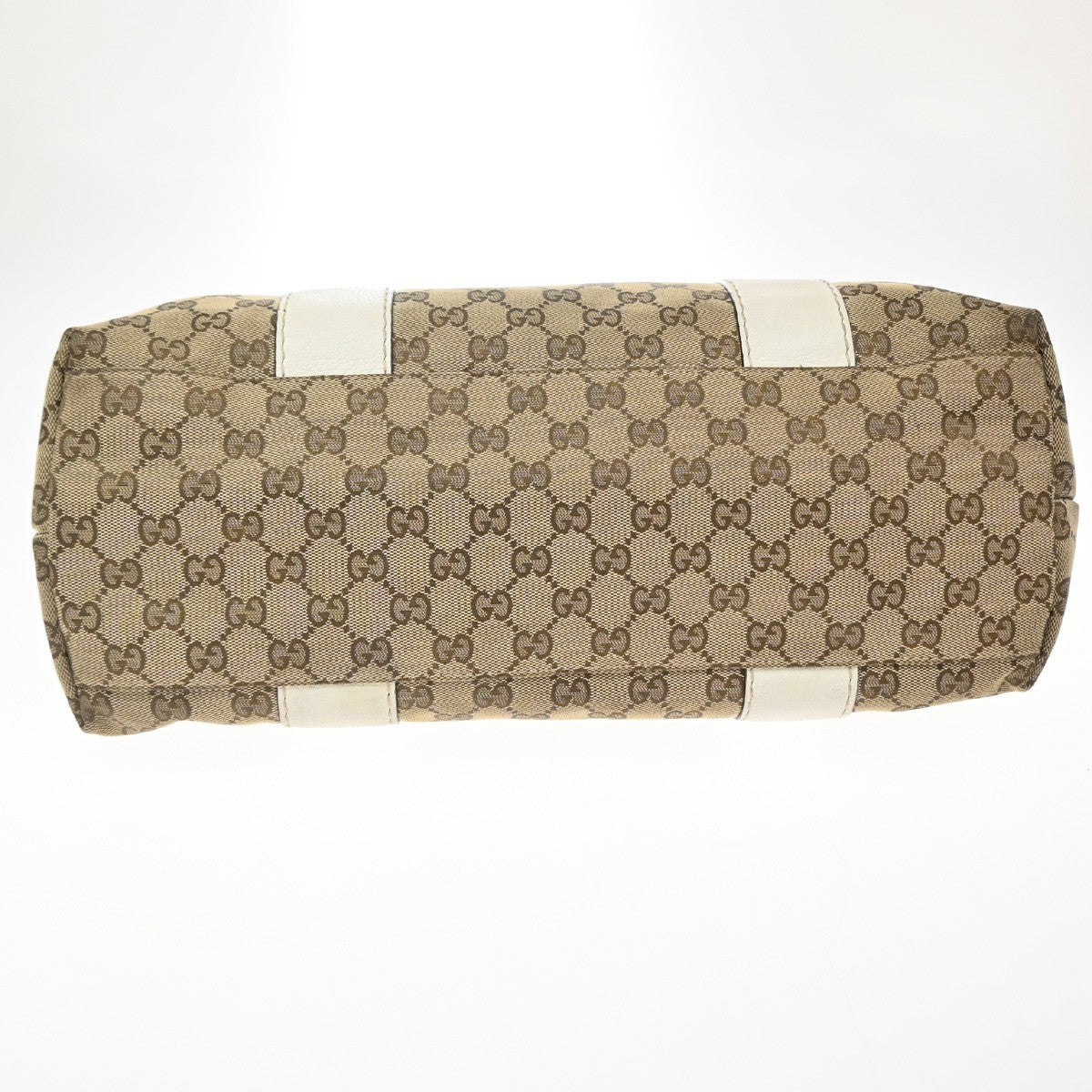 Gucci Bamboo Bar Gg Canvas Beige Canvas Tote Bag Bag (Pre-Owned)