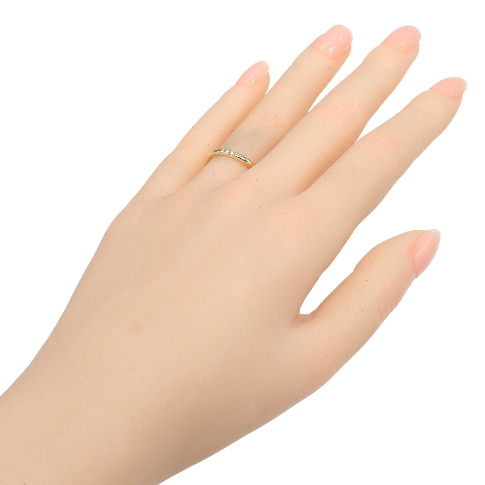 Tiffany & Co. Forever Band 18K Yellow Gold With Diamond Gold Yellow_Gold Ring Jewelry (Pre-Owned)
