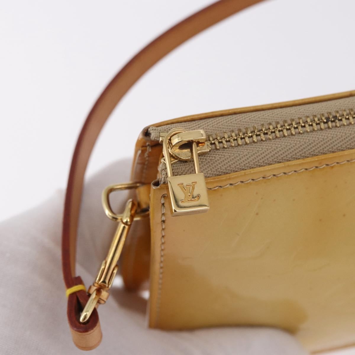 Louis Vuitton Lexington Pochette Patent Leather Beige Patent_Leather Clutche & Pouche Bag (Pre-Owned)