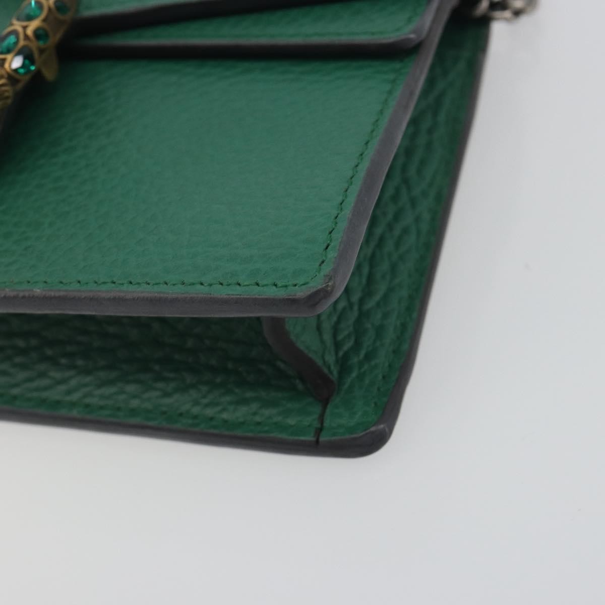 Gucci Dionysus Leather Green Leather Shoulder Bag Bag (Pre-Owned)