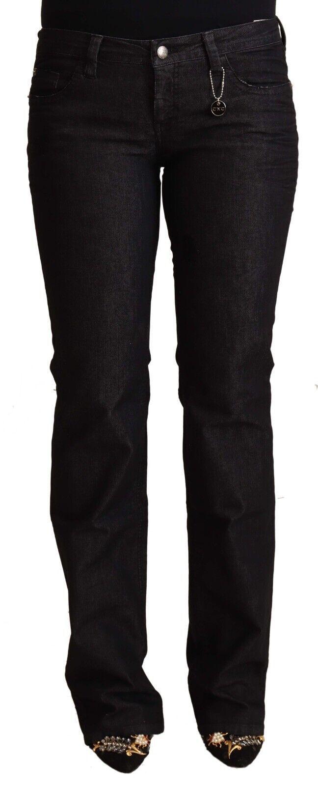 Costume National Black Cotton Low Waist Skinny Women's Jeans