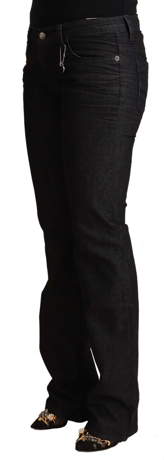 Costume National Black Cotton Low Waist Skinny Women's Jeans