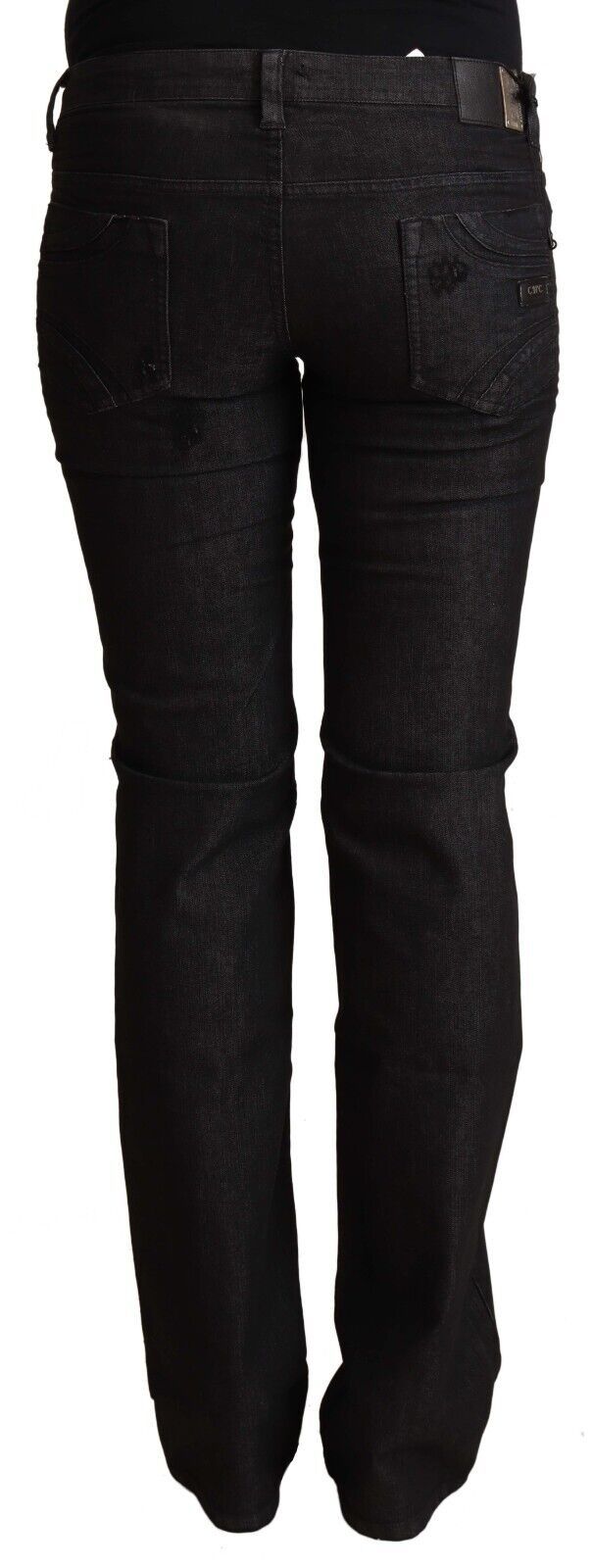 Costume National Black Cotton Low Waist Skinny Women's Jeans