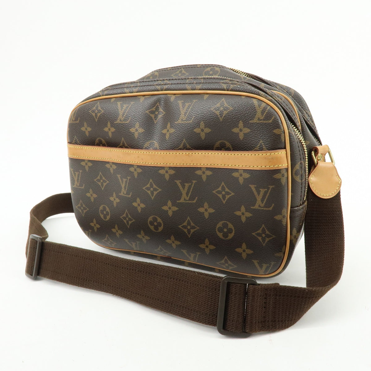 Louis Vuitton Reporter Monogram Canvas Brown Canvas Shoulder Bag Bag (Pre-Owned)