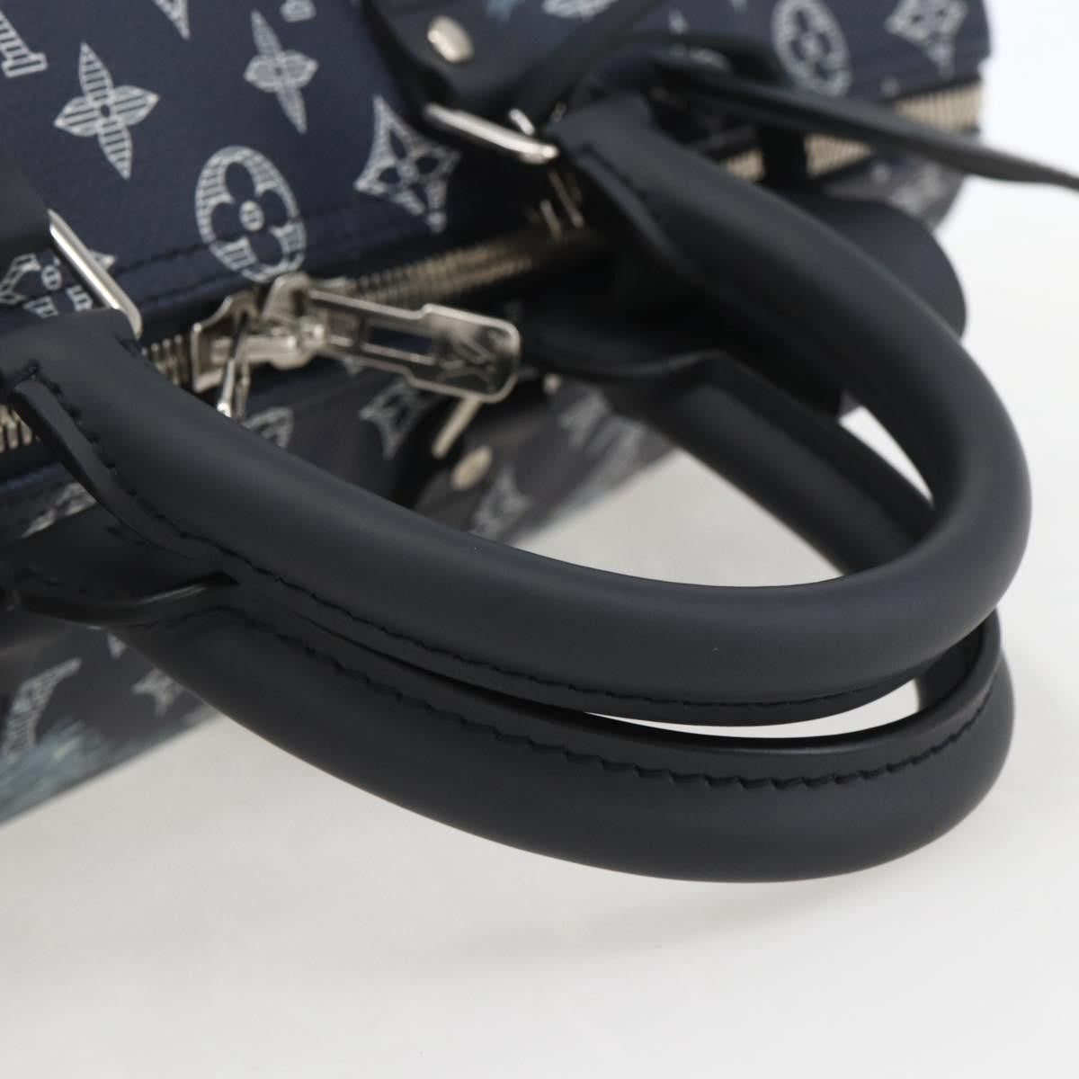 Louis Vuitton Keepall Bandouliere Limited Edition Chapman Savane Monogram Canvas Navy Canvas Travel Bag Bag (Pre-Owned)