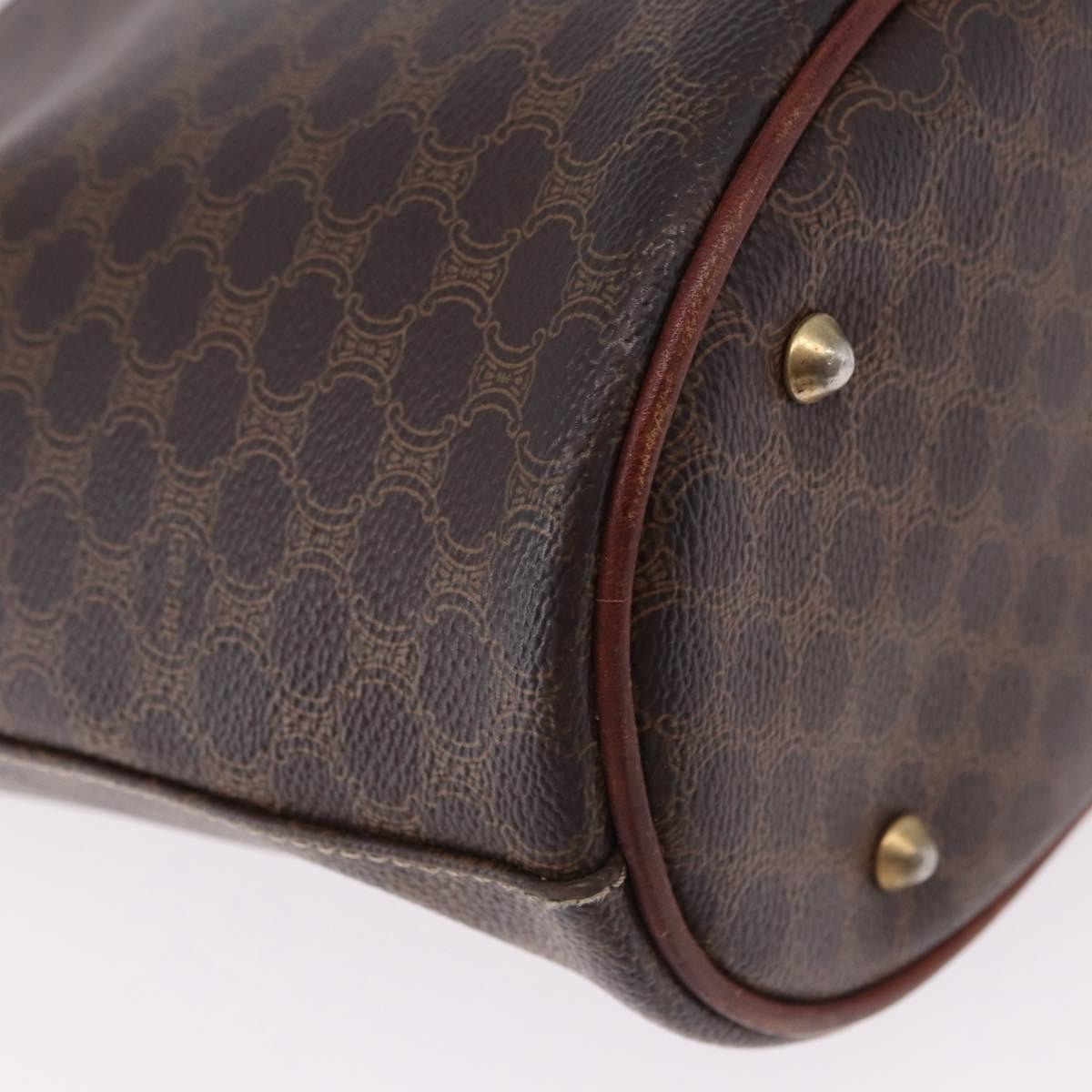 Celine Vintage Macadam Canvas Brown Canvas Handbag (Pre-Owned)