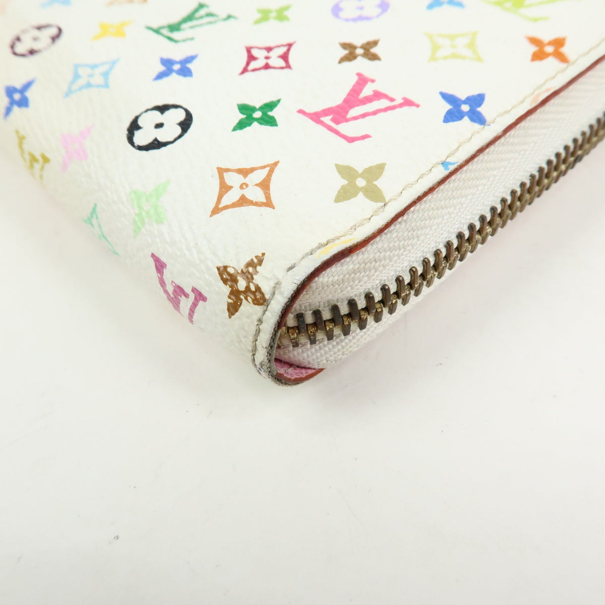 Louis Vuitton Zippy Monogram Multicolor White Canvas Wallets Accessory (Pre-Owned)