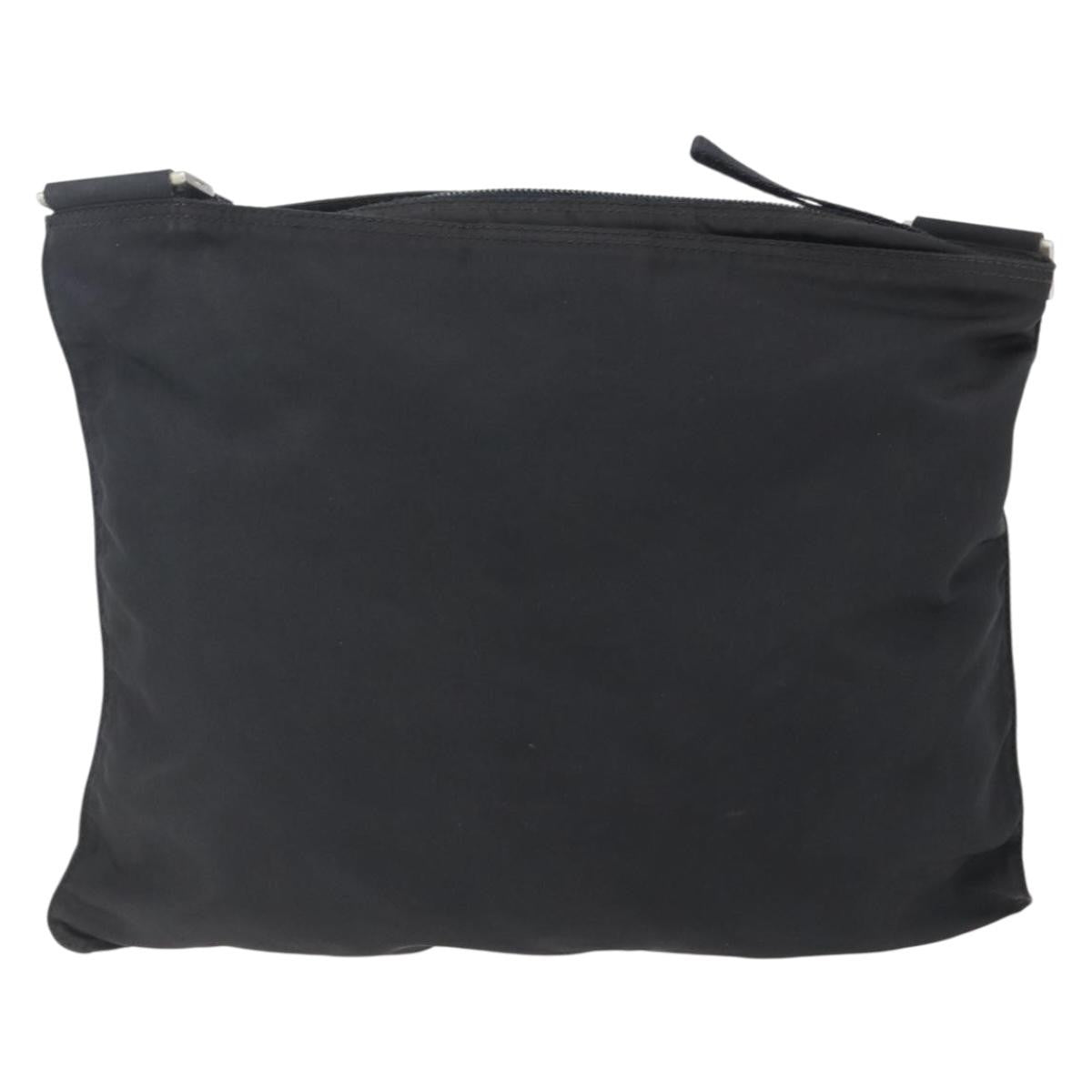 Prada Flat Messenger Tessuto Black Nylon Shoulder Bag Bag (Pre-Owned)