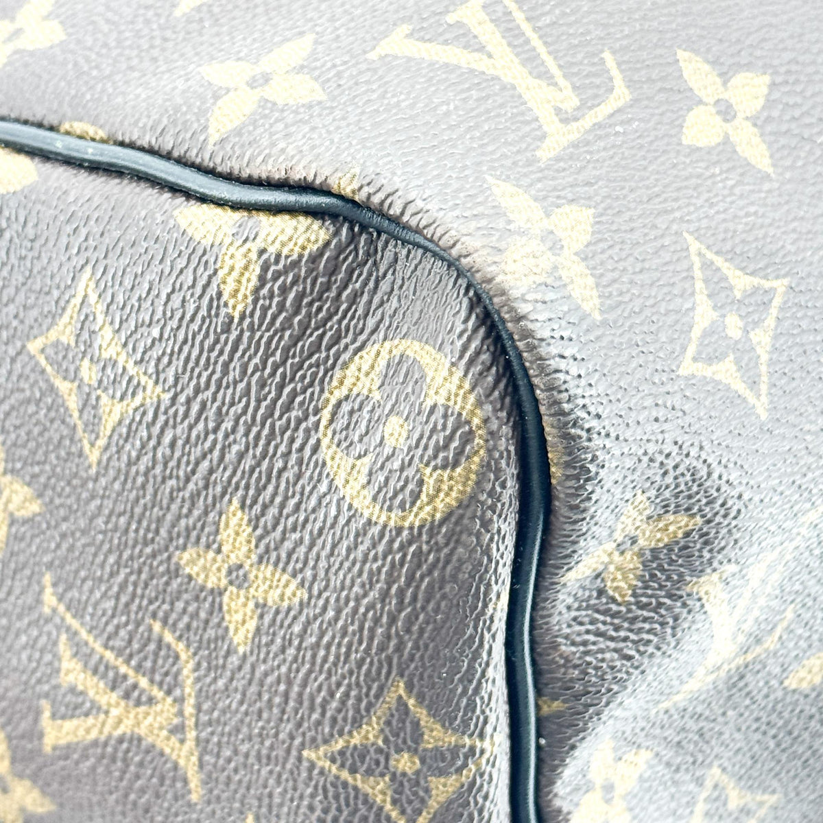 Louis Vuitton Keepall Bandouliere Macassar Monogram Canvas Brown Canvas Travel Bag Bag (Pre-Owned)