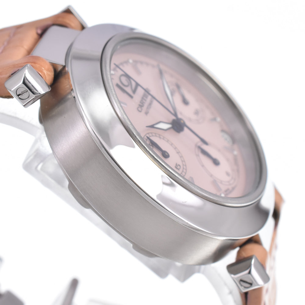 Cartier Pasha C Automatic Leather And Steel Watch (Pre-Owned)