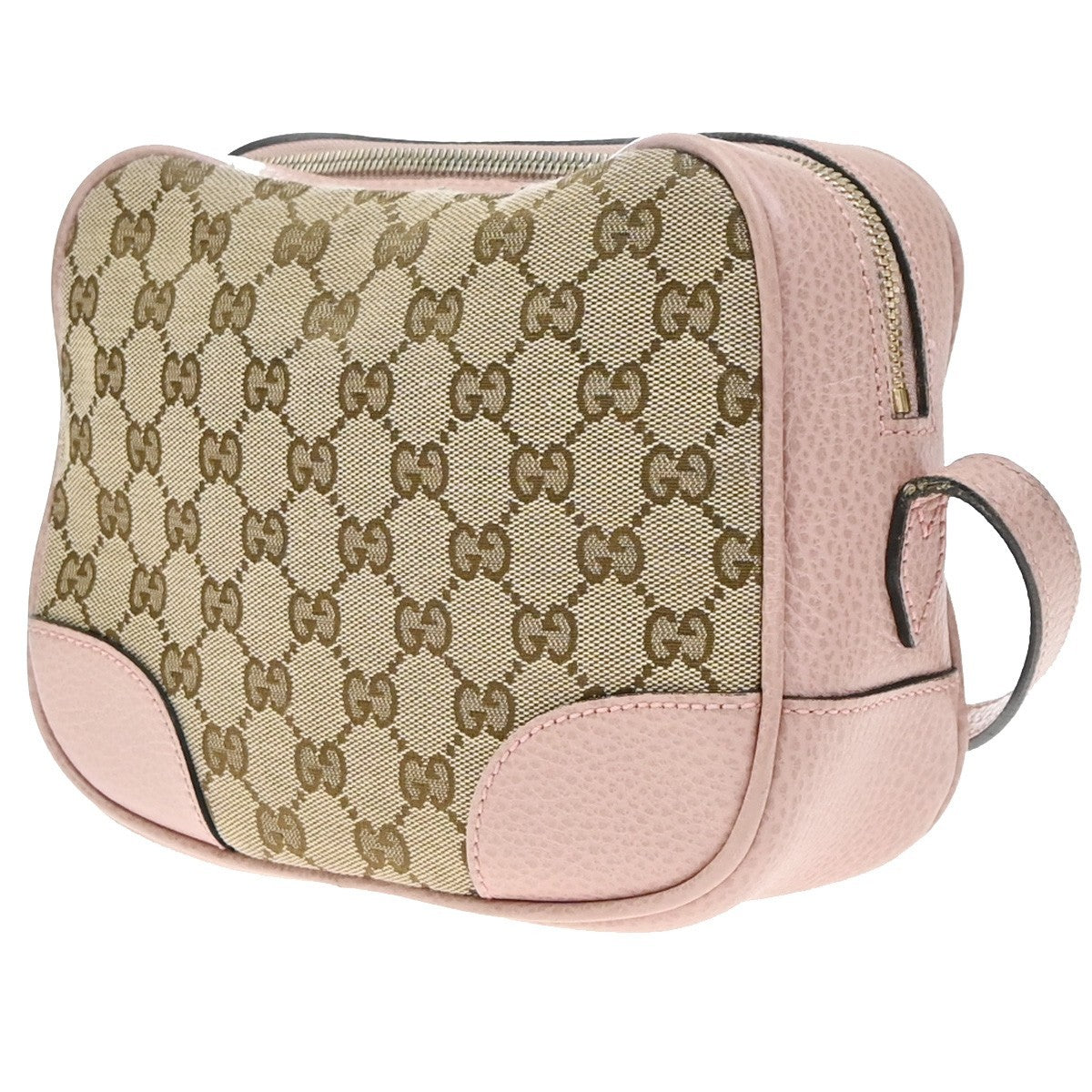 Gucci Bree Disco Gg Canvas With Leather Beige Canvas Crossbody Bag Bag (Pre-Owned)