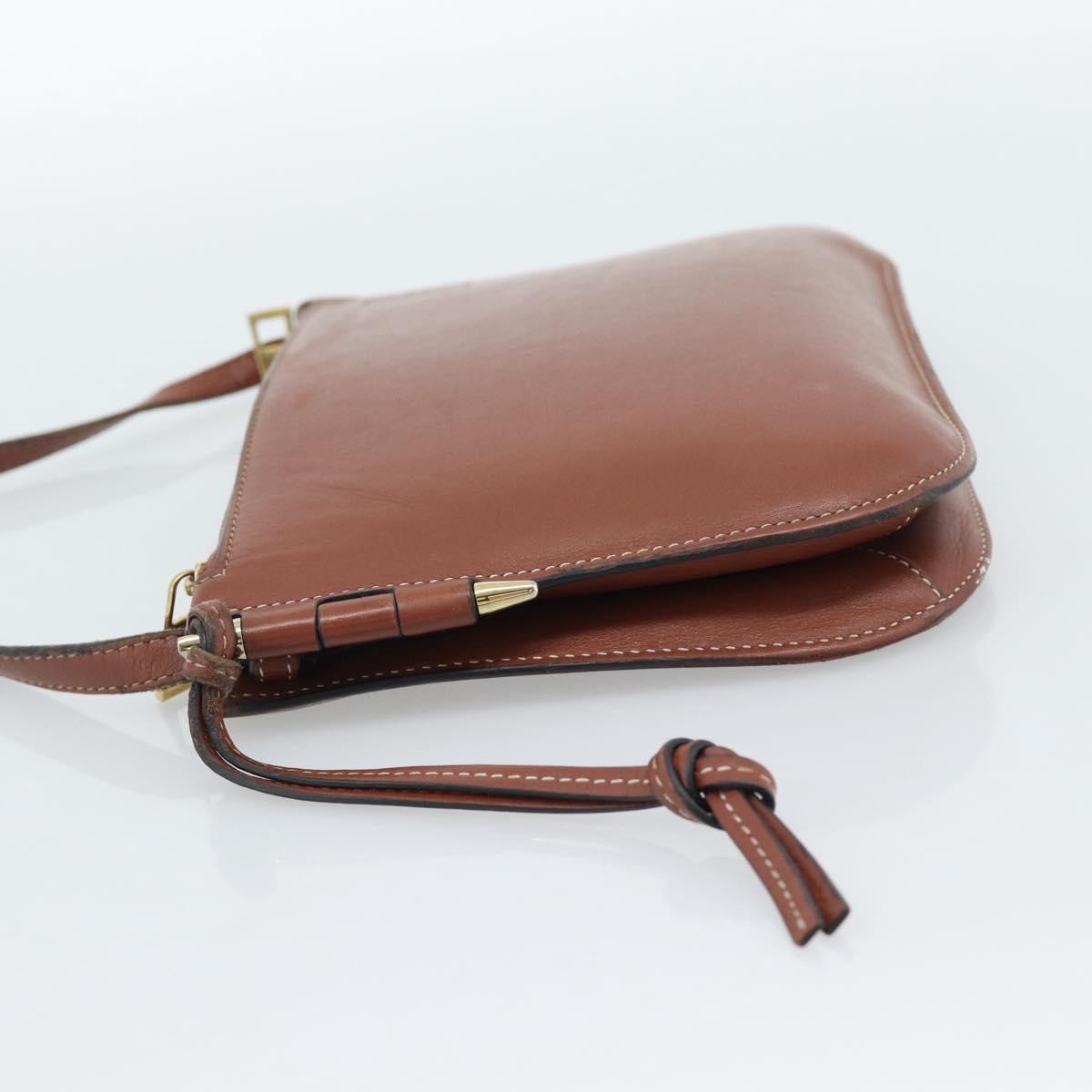 Loewe Gate Double Zip Leather Brown Leather Crossbody Bag Bag (Pre-Owned)