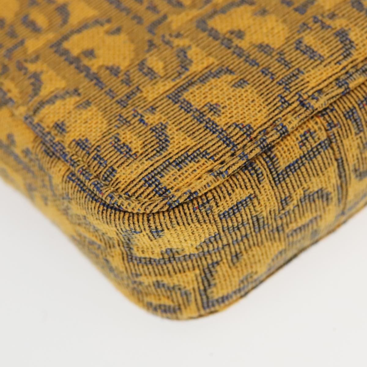 Christian Dior Vintage Trotter Canvas Yellow Canvas Clutche & Pouche Bag (Pre-Owned)