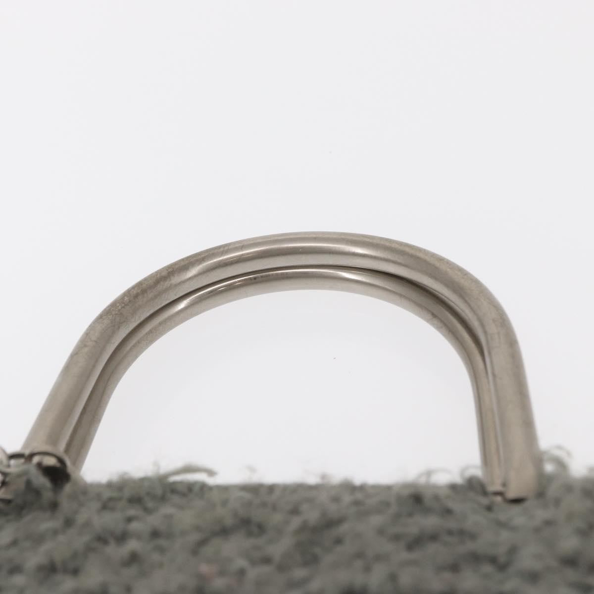 Salvatore Ferragamo Gancini Wool Gray Wool Handbag (Pre-Owned)